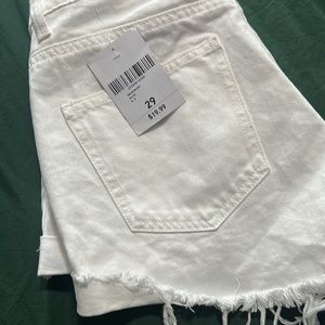 White shorts • High waisted